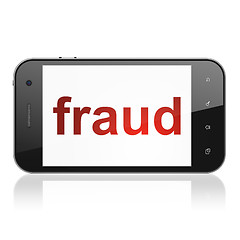 Image showing Security concept: Fraud on smartphone