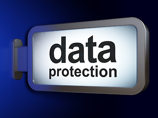 Image showing Security concept: Data Protection on billboard background