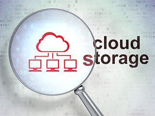 Image showing Cloud computing concept: Cloud Network and Cloud Storage with op