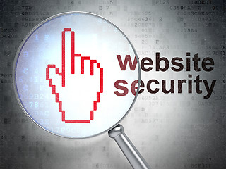 Image showing Web development concept: Mouse Cursor and Website Security with