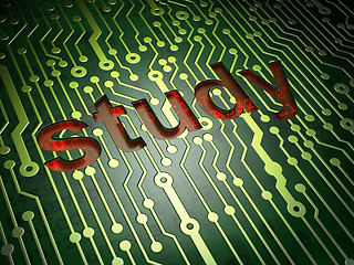 Image showing Education concept: Study on circuit board background