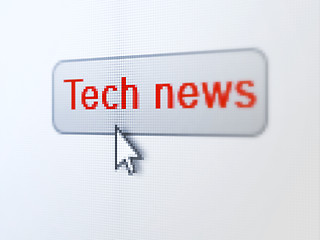 Image showing News concept: Tech News on digital button background