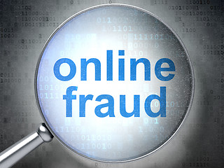 Image showing Privacy concept: Online Fraud with optical glass