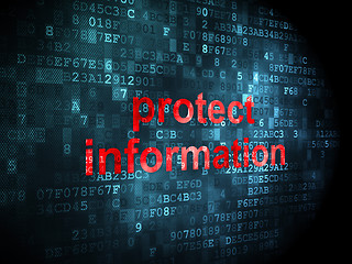Image showing Security concept: Protect Information on digital background