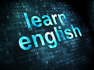 Image showing Education concept: Learn English on digital background