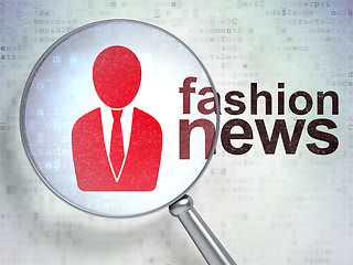 Image showing News concept: Business Man and Fashion News with optical glass