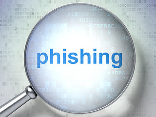 Image showing Privacy concept: Phishing with optical glass