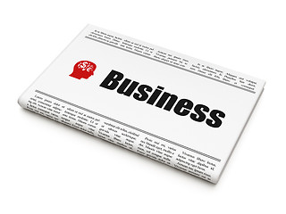 Image showing Finance news concept: newspaper with Business and Head With Fina