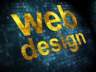 Image showing SEO web design concept: Web Design on digital background