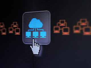 Image showing Cloud technology concept: Cloud Technology on digital computer s