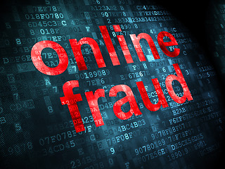 Image showing Safety concept: Online Fraud on digital background