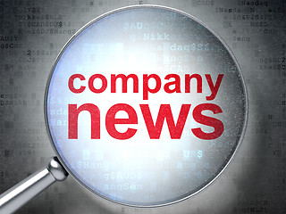 Image showing News concept: Company News with optical glass