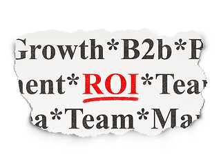 Image showing Business concept: ROI on Paper background