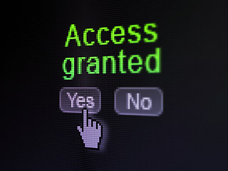 Image showing Security concept: Access Granted on digital computer screen