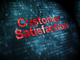 Image showing Marketing concept: Customer Satisfaction on digital background
