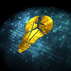 Image showing Business concept: Light Bulb on digital background
