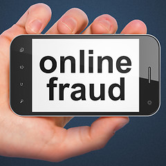 Image showing Protection concept: Online Fraud on smartphone