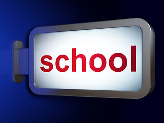 Image showing Education concept: School on billboard background