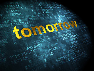 Image showing Time concept: Tomorrow on digital background