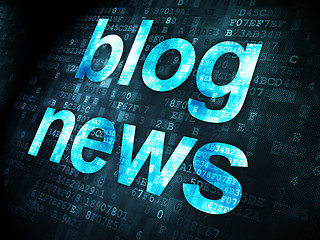 Image showing News concept: Blog News on digital background