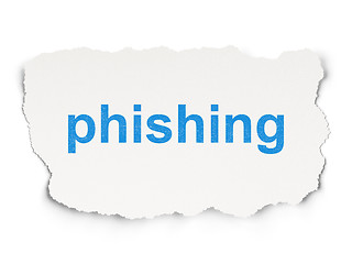 Image showing Protection concept: Phishing on Paper background