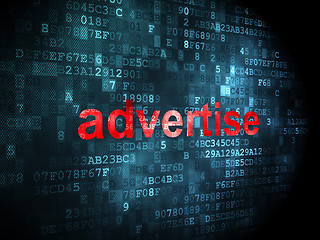 Image showing Marketing concept: Advertise on digital background