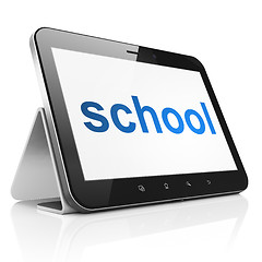 Image showing Education concept: School on tablet pc computer