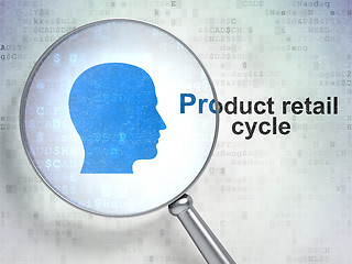 Image showing Advertising concept: Head and Product retail Cycle with optical