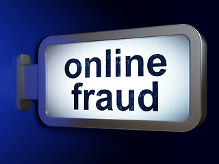 Image showing Protection concept: Online Fraud on billboard background