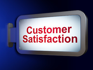 Image showing Advertising concept: Customer Satisfaction on billboard backgrou