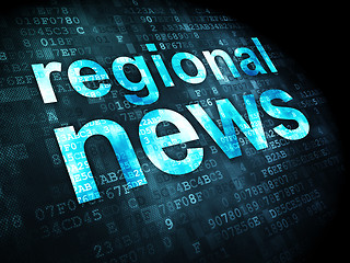 Image showing News concept: Regional News on digital background