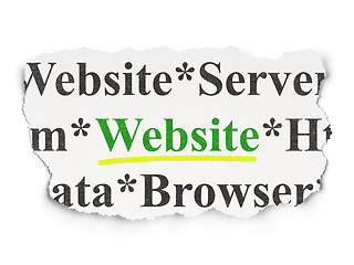 Image showing Web development concept: Website on Paper background