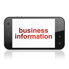 Image showing Finance concept: Business Information on smartphone