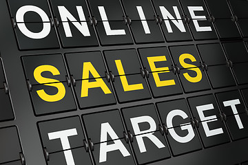 Image showing Advertising concept: Sales on airport board background