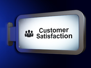 Image showing Advertising concept: Customer Satisfaction and Business People o