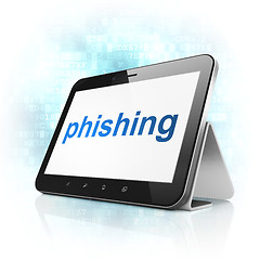 Image showing Privacy concept: Phishing on tablet pc computer