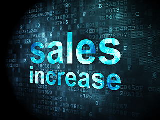 Image showing Advertising concept: Sales Increase on digital background