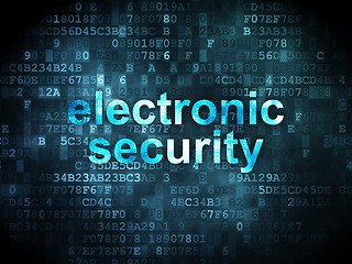 Image showing Privacy concept: Electronic Security on digital background