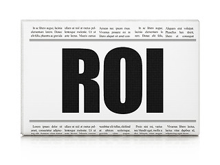 Image showing Business news concept: newspaper headline ROI