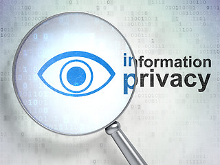 Image showing Safety concept: Eye and Information Privacy with optical glass