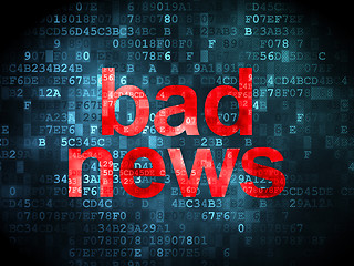 Image showing News concept: Bad News on digital background