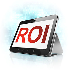 Image showing Business concept: ROI on tablet pc computer