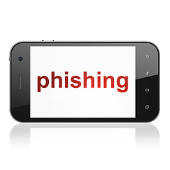 Image showing Privacy concept: Phishing on smartphone