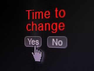 Image showing Time concept: Time to Change on digital computer screen