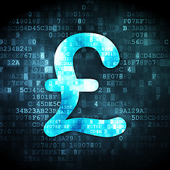 Image showing Currency concept: Pound on digital background