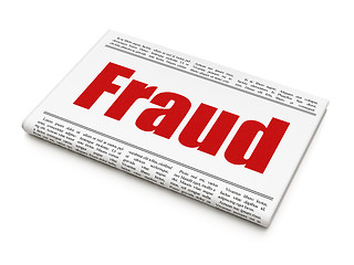 Image showing Protection news concept: newspaper headline Fraud