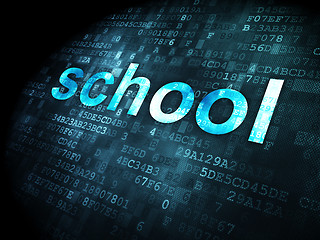 Image showing Education concept: School on digital background