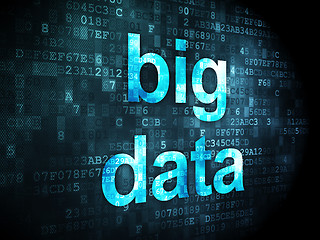 Image showing Information concept: Big Data on digital background