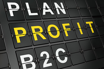 Image showing Business concept: Profit on airport board background