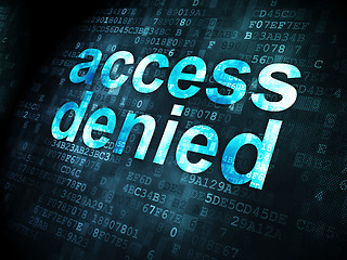 Image showing Protection concept: Access Denied on digital background